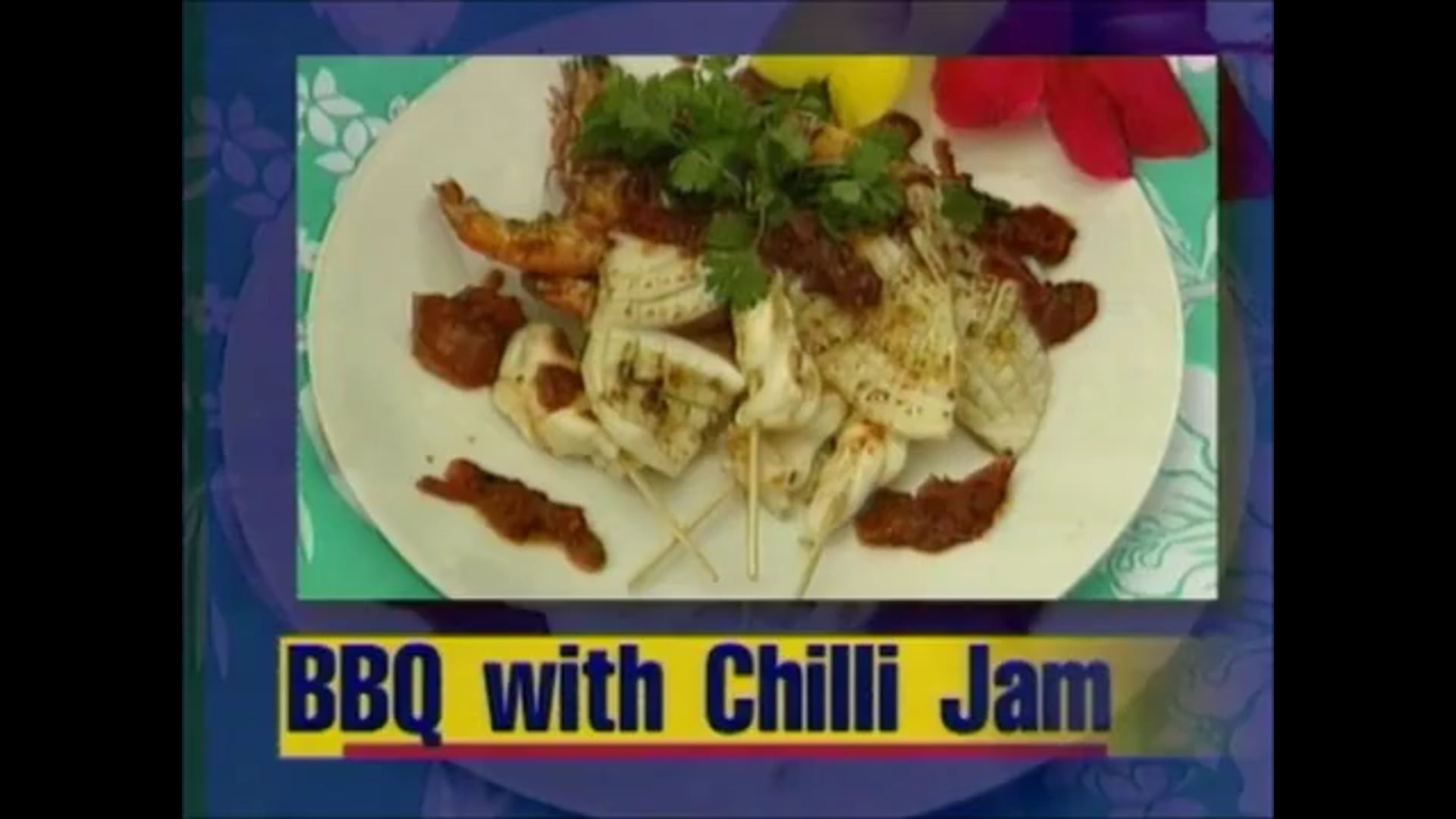 Seafood BBQ with chilli jam