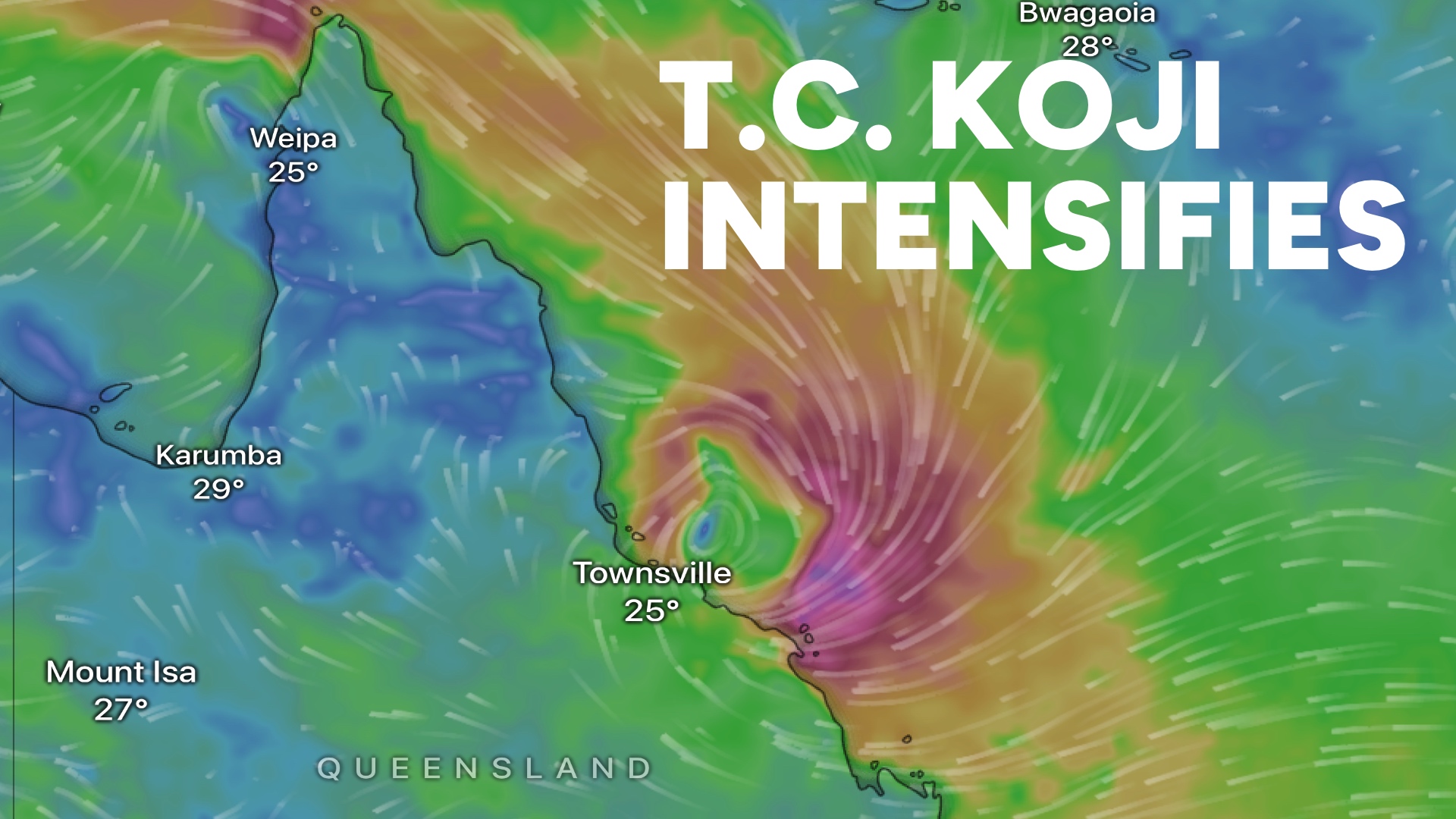 Tropical Cyclone Koji Intensifies: Weather Update